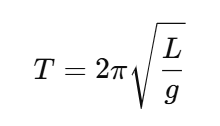 formula for period of a pendulum